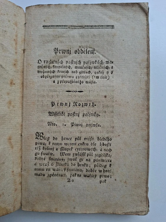 Wyborná Pražská kuchařská kniha (rok 1805)