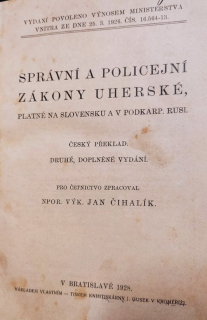 Správní a policejní zákony uherské