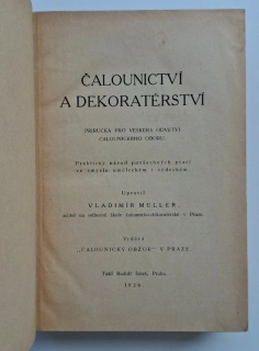 Čalounictví a dekoratérství (1926)