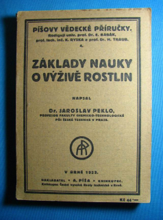 ZÁKLADY NAUKY O VÝŽIVĚ ROSTLIN, 1923