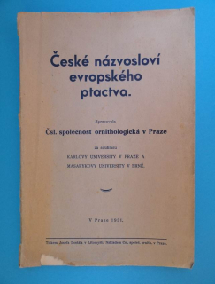 České názvosloví evropského ptactva