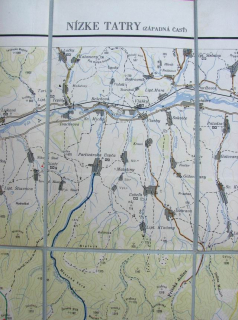 MAPA NÍZKÉ TATRY  (ZÁPADNÁ ČASŤ)