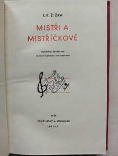 Mistři a mistříčkové, vzpomínky na české muzikanty let 1881-1891 