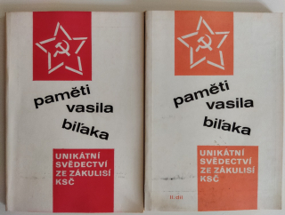 Paměti Vasila Biľaka I., II., unikátní svědectví ze zákulisí KSČ