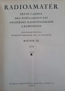 Časopis Radioamatér 1929+1930 (VIII. + IX. ročník)