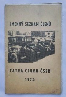 Jmenný seznam členů TATRA CLUB ČSSR 1975