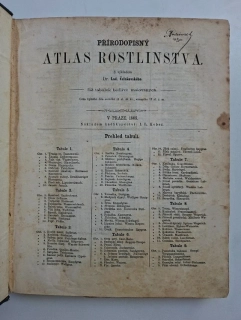 Přírodopisný atlas rostlinstva (rok 1865) - 52x litografická tabule
